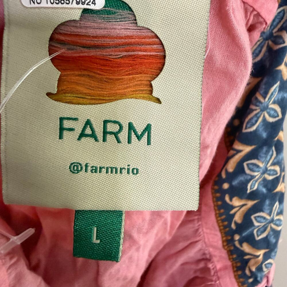 Farm Rio Seashell Tapestry Sleeveless Midi Dress Size L - Picture 8 of 11